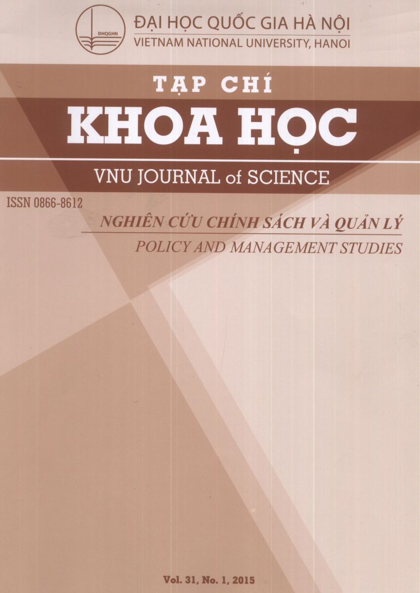 Nghiên cứu Chính sách và Quản lý - Tập 31, Số 1, 2015